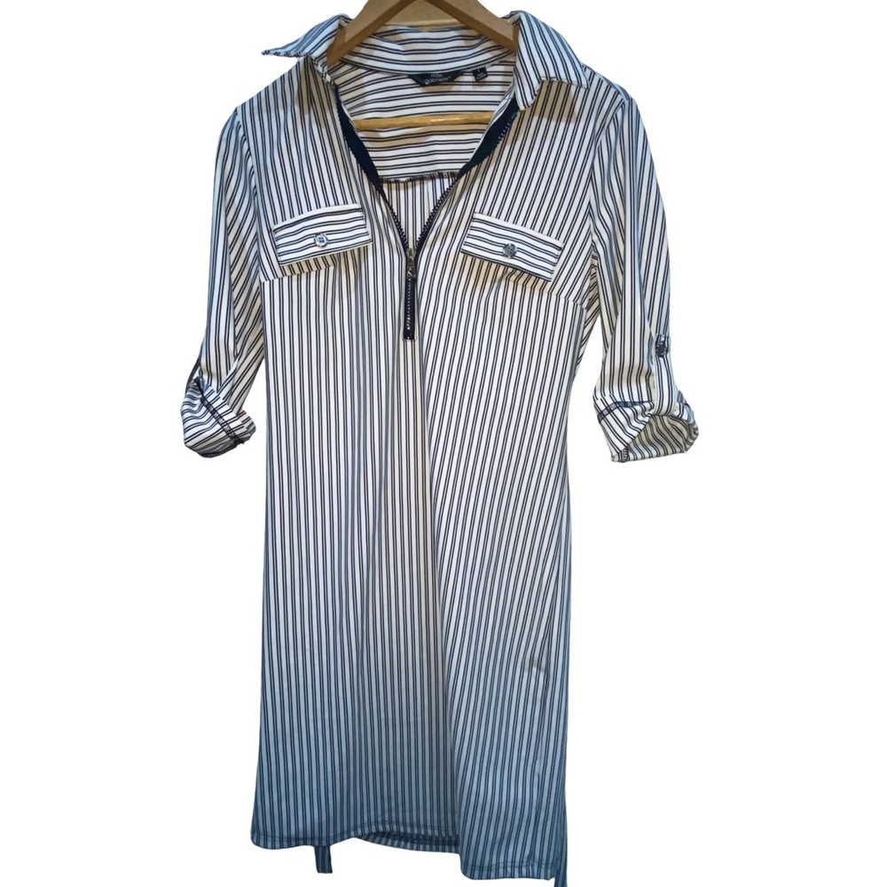 Mlle Gabrielle Black‎ and White Striped Blouse
